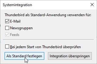 Thunderbird: Systemintegration