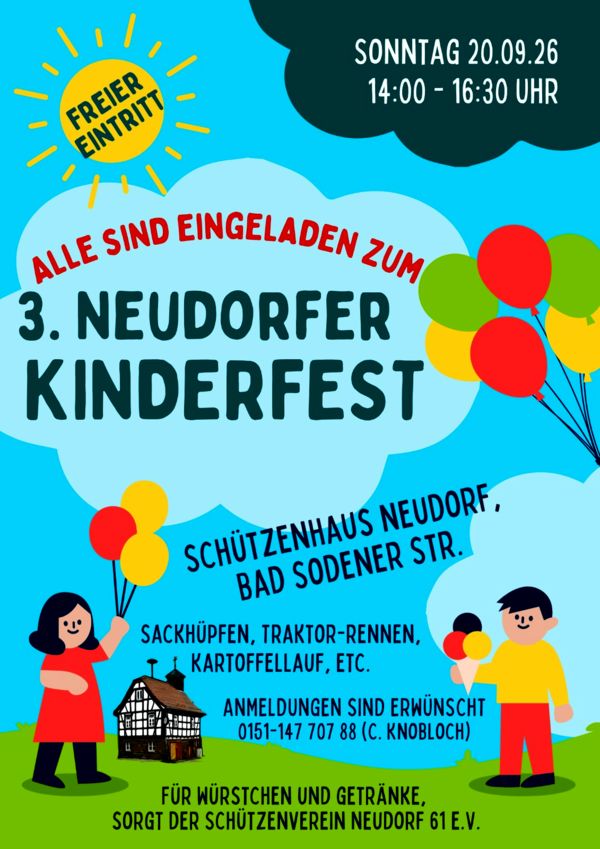 3. Neudorfer Kinderfest am 20.09.2026