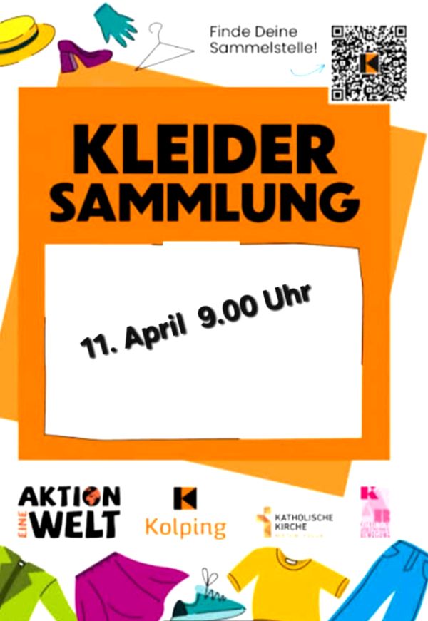 Kleidersammlung am 11.04.2026