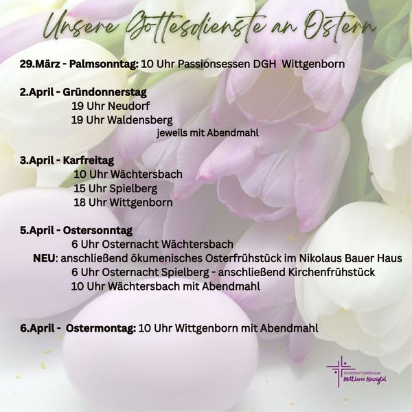 Evangelische Gottesdienste Ostern 2026