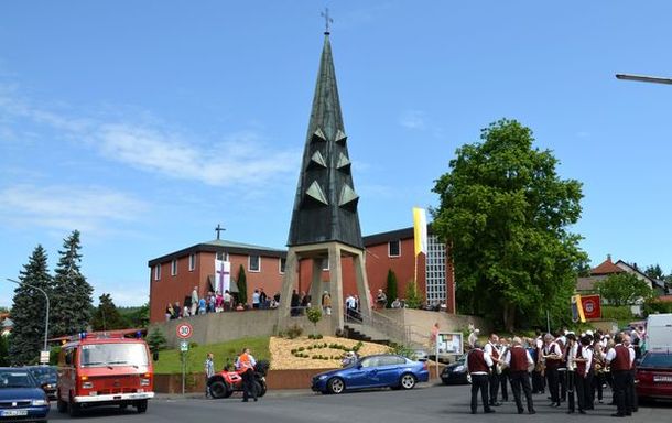 Johanneskirche nach Abschluss des Gottesdienstes