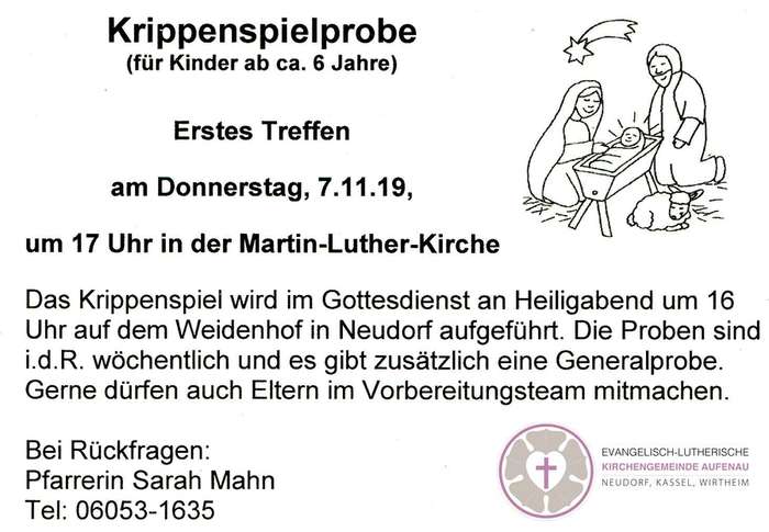 Krippenspielprobe