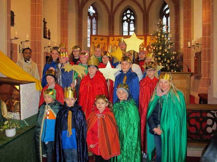 Sternsinger aus Aufenau und Neudorf bei der Aktion 2020