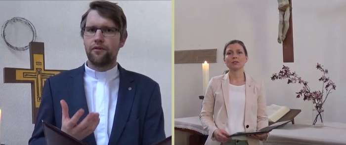 Videoandachten von Pfarrer Justus Mahn und Pfarrerin Sarah Mahn