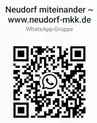 WhatsApp Gruppe "Neudorf Miteinander" - QR Code WhatsApp Gruppe "Neudorf Miteinander" - QR Code