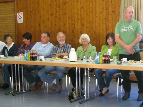 Norbert Metzler, Stellvertretender Ortsvorsteher von Neudorf, bei seiner Ansprache