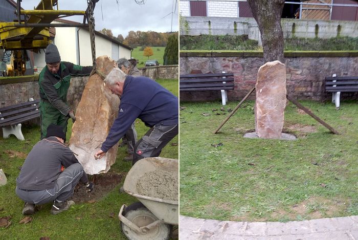 Gedenkstein für die Baumbestattung