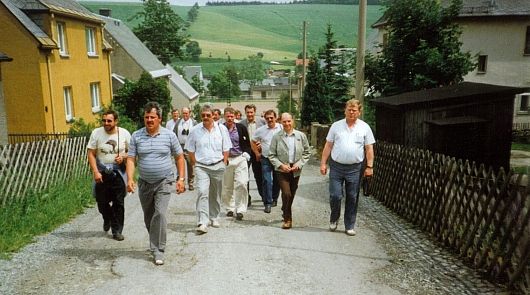 Erstes Treffen mit der Partnerwehr aus Neudorf im Erzgebirge 1990