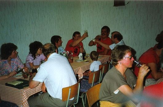 Erstes Treffen mit der Partnerwehr aus Neudorf im Erzgebirge 1990