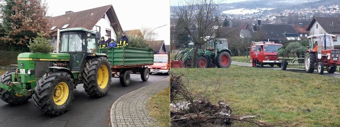 Einsammeln der Weihnachtsbäume 2017