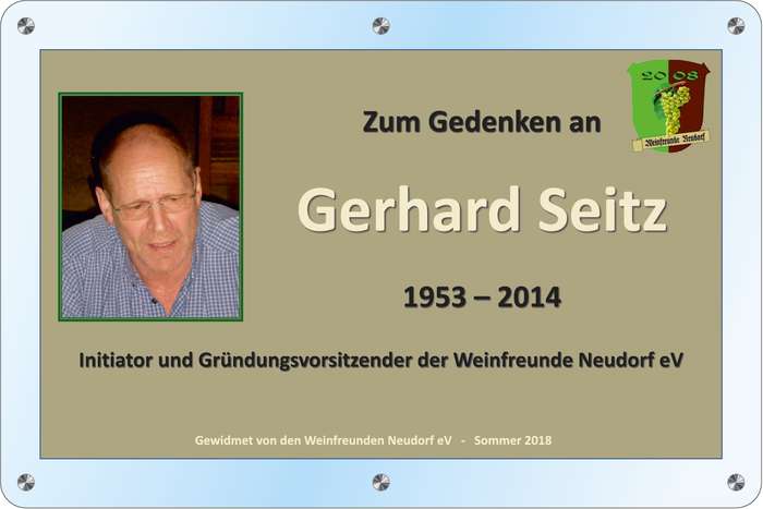 Gedenktafel für Gerhard Seitz