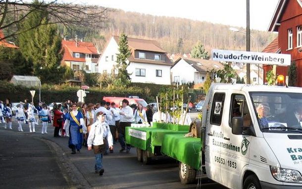 Weinfreunde Neudorf beim Faschingsumzug 2008 in Wächtersbach