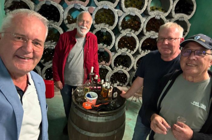 Im Weinkeller mit den Kellermeistern Peter Lerch und Klaus Hamann