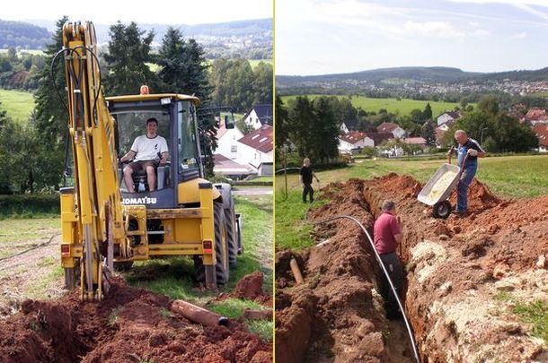 Verlegung Strom- und Wasserleitung an den ehemaligen Hochbehälter